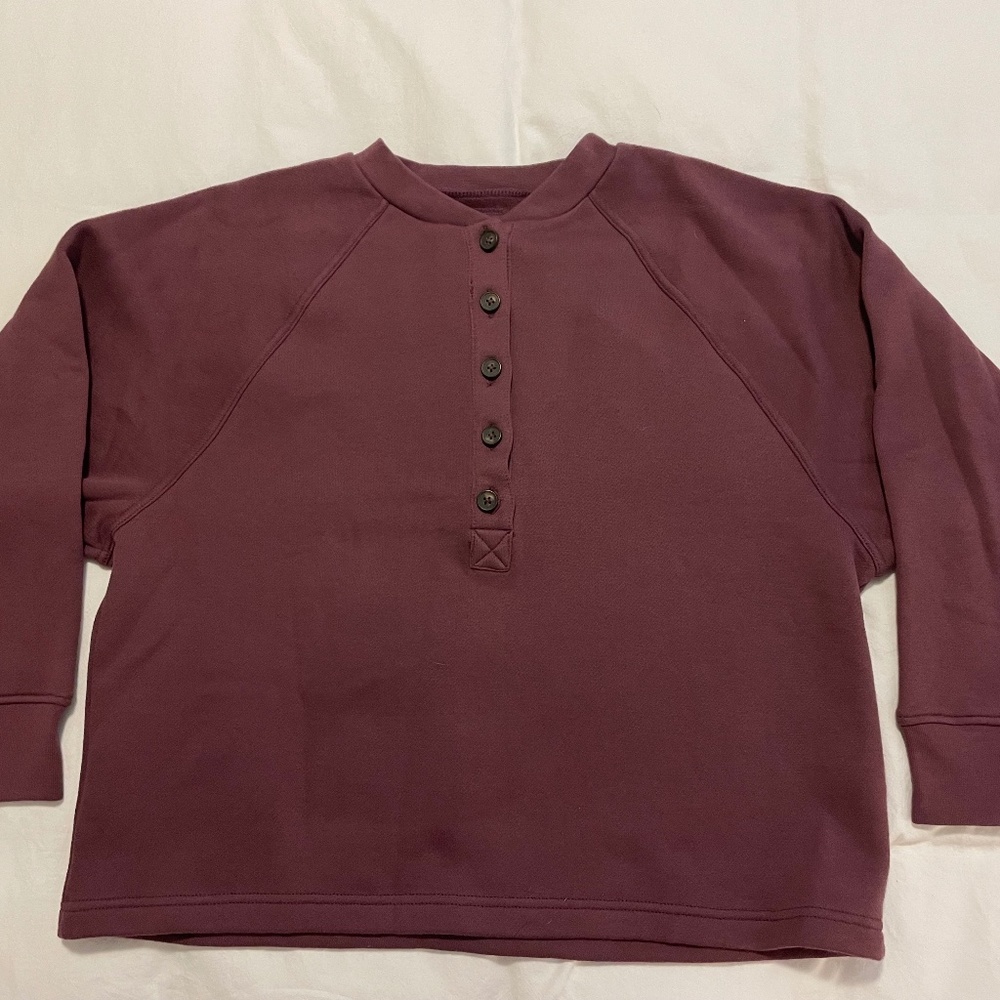 Madewell Betterterry Henley Sweatshirt